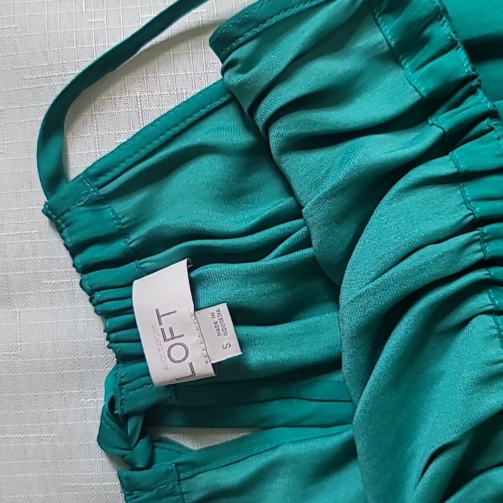 Loft Ann Taylor Women's Long Dress in Teal Color, Size S - Picture 9 of 10